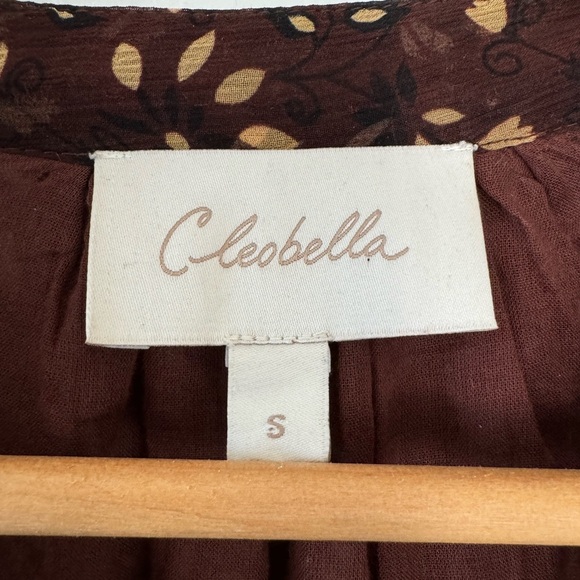 Cleobella Jaslynn Zadia Block Brown Short Mini Dress Tunic Size S Small - Picture 7 of 12